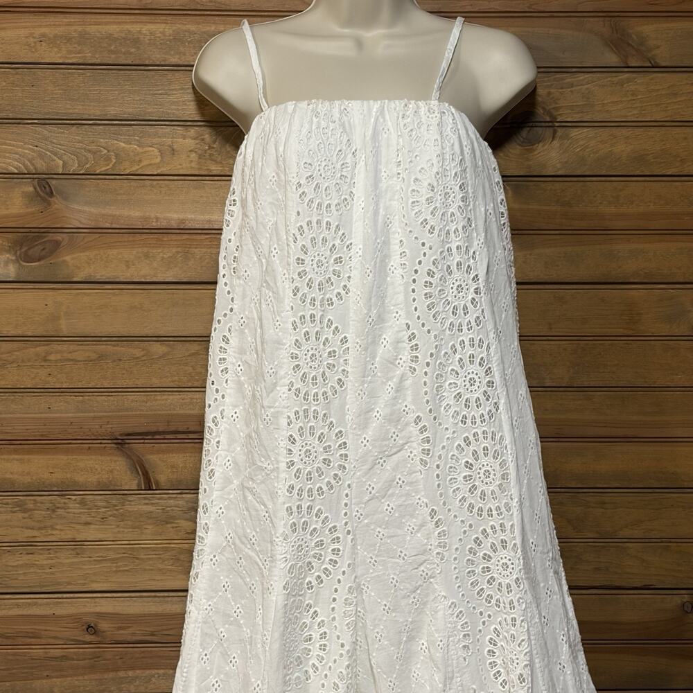 Free People Midnight Cruiser One-Piece Jumpsuit White Eyelets Lined Size XS - Picture 6 of 16